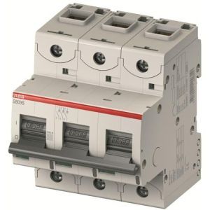 S803S-D63, S803S-D63 Hochleist.-Sicherungsautomat, 63A,D,400VAC=Icu 50kA,690VAC=Icu6kA,3P