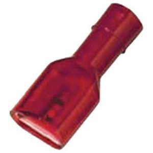 ICIQ148FHVI, VollIsolierte Flachsteckhülse 0,5-1qmm 4,8 x 0,8 rot Messing