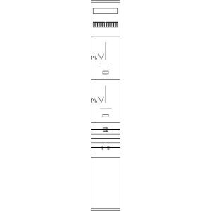 Z112H805N Komplett-Zählerplatz 3Pkt, BH12  DE 2Z B