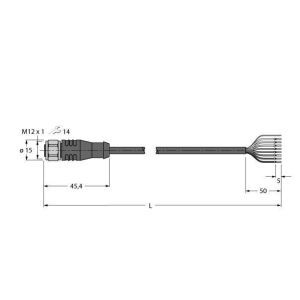 RKSV8T-25/TEG1023 Aktuator- und Sensorleitung, Anschlussle