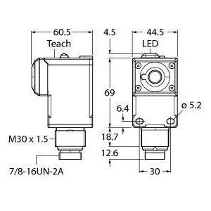 Q45ULIU64ACRQ Ultraschallsensor, Reflexionstaster