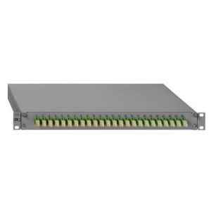 Spleissbox 6xSC-D OS2 APC grün Spleissbox, ausziehbar, 19"/1HE,  6xSC-D