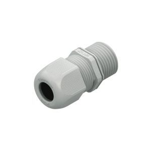 1234N3802, IPON-Kabelverschraubung, NPT 3/8, für Kabel-Ø 4-8 mm, Kunststoff PA, RAL 7001, silbergrau