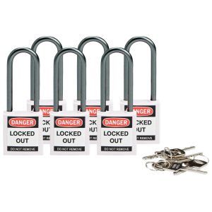 Compact safe padlock 50mm Sha KD White/6 Kompakte Brady Sicherheitsschlösser mit