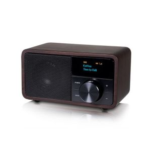 DAB+1 mini Holz dunkel, Kleines, klangstarkes FM-/DAB+-Radio, Bluetooth für drahtloses Audio-Streaming, manuelle Senderabstimmung, LED Display, externe Antennenbuchs