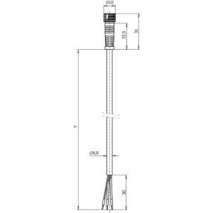 C-M08F03-02X025PV10,0-ES-077767, ANSCHLUSSLEITUNG