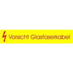 EWST-GL-D Schild "Vorsicht Glasfaserkabel" VPE : 5