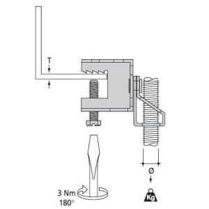 FH107-AM6T Trägerschraubklammer waagrecht bis 18mm