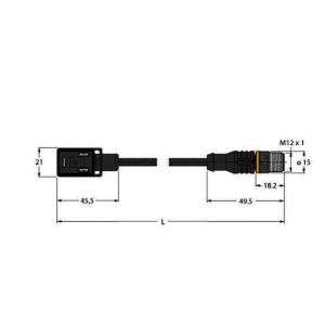 VIS02-S80E-0.3-RSC5.31T/TEL Ventilsteckverbinder Bauform BI, Verbind