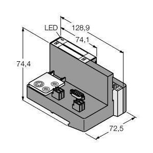 TI-BL20-DPV1-S-2 Set für einfache I/O-Kommunikation über