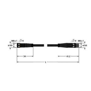 PKG4M-2-PSG4M/TXL Aktuator-, Sensor- und Versorgungsleitun