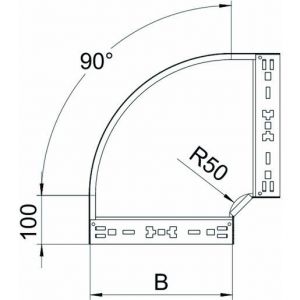 RBM 90 110 FS Bogen 90° mit Schnellverbindung 110x100,