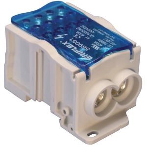 UD-400212CU, Einpoliger Verteilerblock, 400 A IEC, 2 Kabel, 12 Anschlüsse, Kupfer