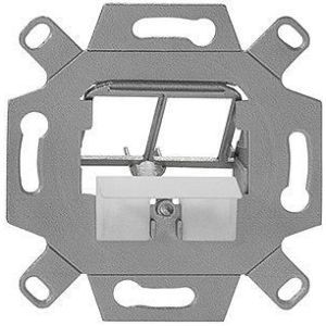 UM-MA KS 2 Up, Montageadapter, Unterputz, für ein oder zwei Universalmodule oder Keystonemodule, gerader oder schräger Modulauslass (30°)