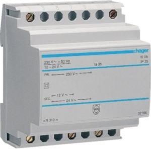 ST313, Sicherheitstrafo 230V/12+24V 16VA 4PLE