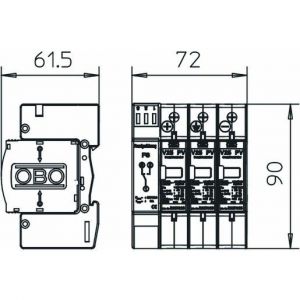 V25-B+C 3PHFS900 CombiController V25 dreipolig für PV-Anl