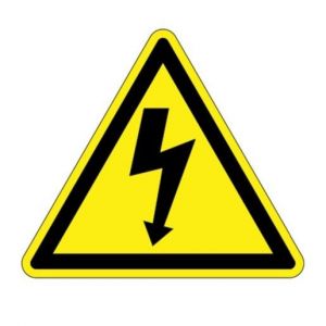 PESW-D-1Y ISO Etikett "Warnung vor elektrischem Sc