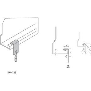 SM-125 Traegerklammer, fuer vertikale Kante bis