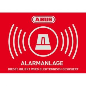 AU1423 Warnaufkleber Alarm mit ABUS Logo 74 x 5