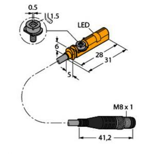 BIM-UNT-AP6X-0.6-PSG3M Magnetfeldsensor, für Pneumatikzylinder