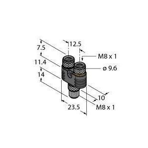 YP2-MFS4-2MFK3 2-fach-Verteilersysteme, Y-Verteiler ohn