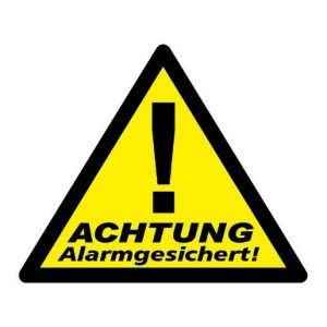 WAK-A Warnaufkleber: Achtung Alarmgesichert! D