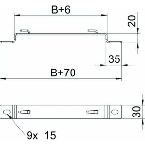 DBLG 20 300 FS Distanzbügel für Gitterrinne B300mm, St,