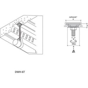 DWH-6T Profildeckenhalterung mit Gewinde M6, Ba