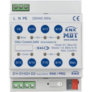 SCN-DA642.04, DALI Control 2x64 Gateway, 4TE, REG