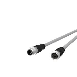 142MIA12100, M12 Sensor-/Aktorleitung, A-kodiert, 10,0 m, M12 Stecker gerade - M12 Buchse gerade, ungeschirmt, 4-polig, PVC