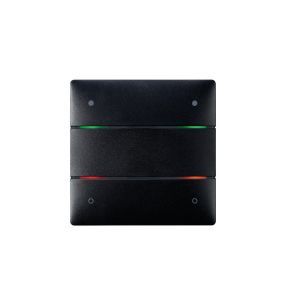 LUXORliving iON4 BK, LUXORliving-Tastsensor mit 4 Tasten und 4 Status-LEDs, integrierter Temperatursensor, Farbe schwarz