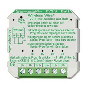 FV2 S (3V DC, Batterie) Funk-Sender mit 4 Eingängen, 3V DC (Batt