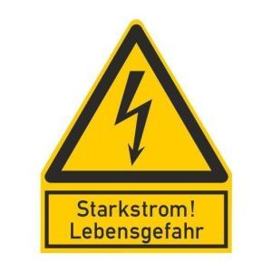 182730 Warnschild Starkstrom Lebensgefahr, selb