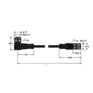 WKC4T-P7X2-0.3-RSC4T/TXL Aktuator- und Sensorleitung / PUR, Verbi