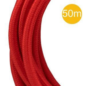 145036 Textilkabel 3C 50M Rot