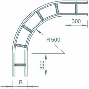 WLB 90 112 FS Bogen 90° für Weitspannkabelleiter 110 1