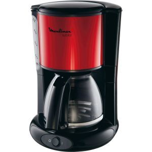 FG360D, Glas-Kaffeemaschine Subito, Metallic-Rot/Schwarz