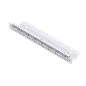 CKVPL0B01E, EasyLan® Einbaupanel 1HE 19 für 24 Keystonemodule inkl. Beschriftungsfenster