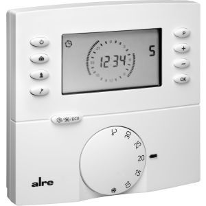 FTRFBu-180.117/V2 Funk-Raumtemperatursensor mit Uhr, Aufpu