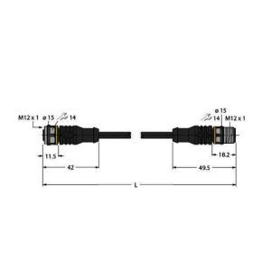 RKC4.4T-4-RSC4.4T/TXL Aktuator- und Sensorleitung / PUR, Verbi