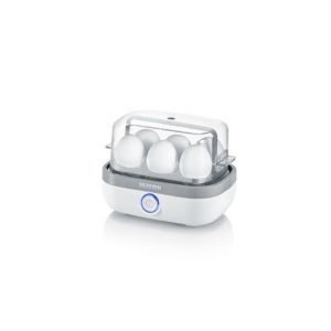 EK3164, Eierkocher, ca. 420 W, 1 - 6 Eier, Ein-Aus Taster mit LED-Anzeige, 100% BPA frei, weiß / grau