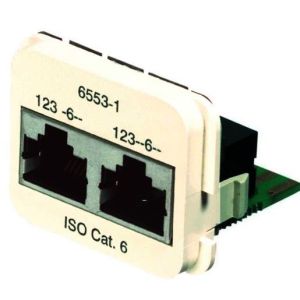 1711801-5 INSERT CAT6a 2x 10/100BT /W