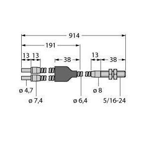 BT23S Glas-Lichtleiter, Gabelleiter