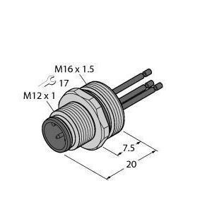 EC-FS3-0.5/16 Zubehör für Aktuator-/Sensorleitungen, F