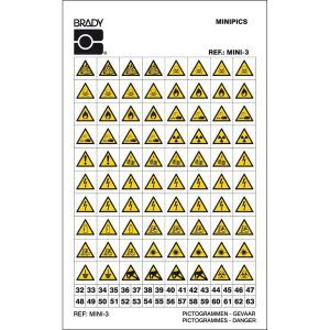 MINI-3 Safety Signs Minipiktogramme: Kombi-Kart