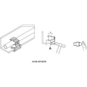 AH38-JM1825R AH38-JM1825R E-Klips Trägerklammer waagr