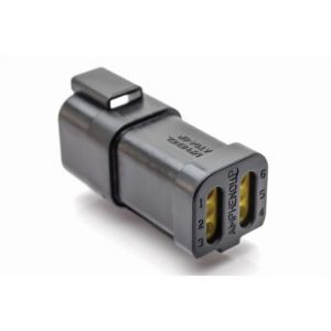 AT04-6P-MM01BLK 6 Pin Receptacle, with End Cap & Reduced