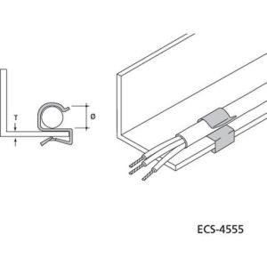 ECS-4555 Trägerclip für Träger 2-4mm, für Kabel 4