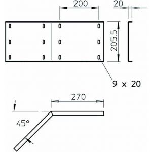 WRWV 200 A FT Winkelverbinder 45° außen für Weitspannk