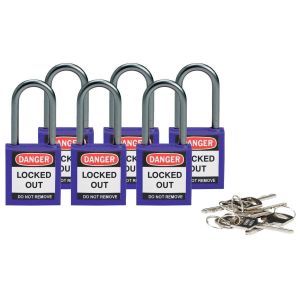 BRADY COMPACT LOCKOUT PADLOCK PURPLE Kompakte Brady Sicherheitsschlösser mit